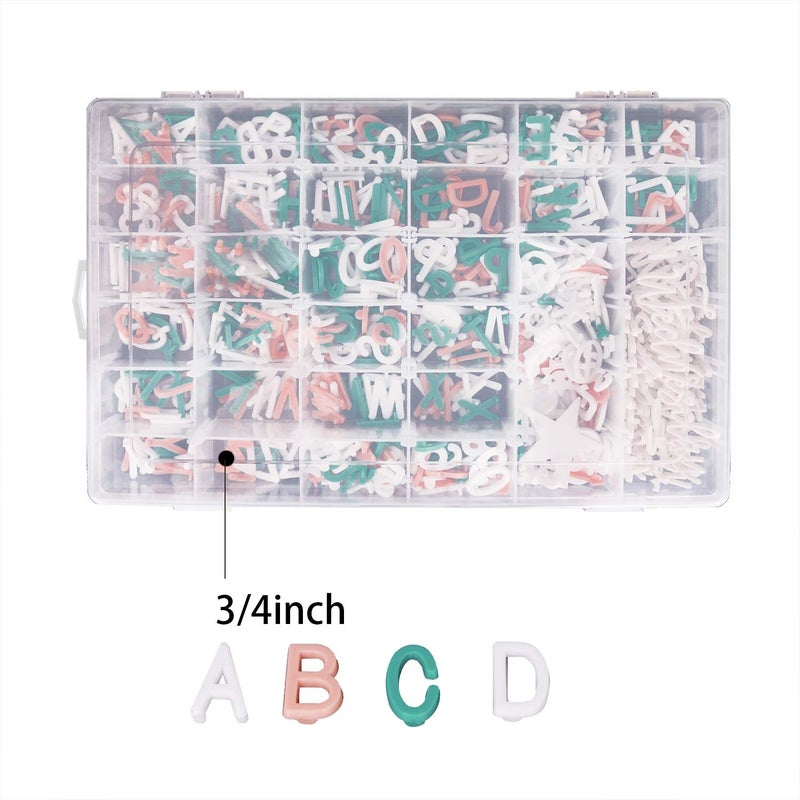 Garsum Letter Board Letters,697 PRE-Cut Characters (3/4 Inch,In 3 Colors) With Sorting Tray - Image 2